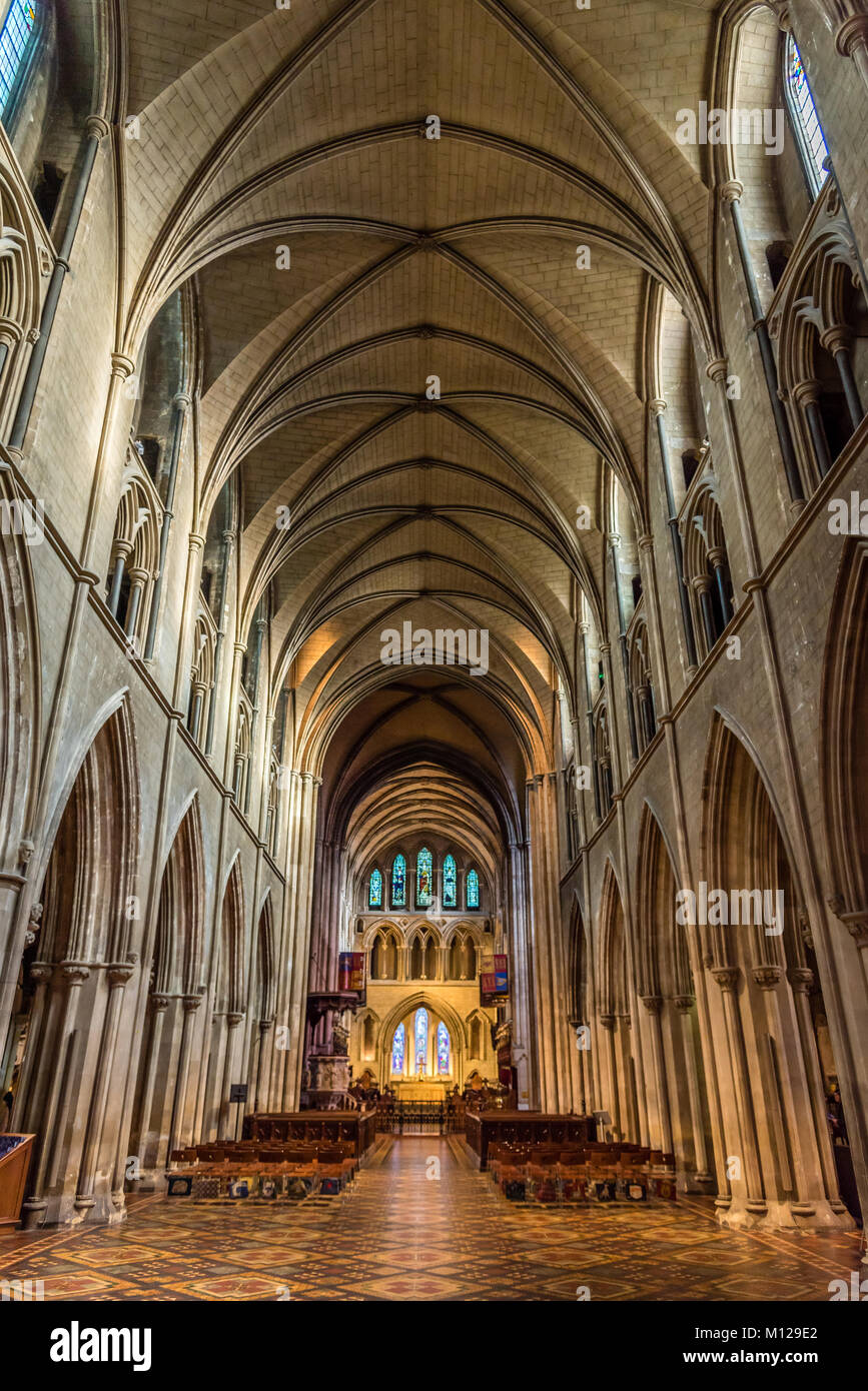 Inside St Patrick's Cathedral, Dublin Stock Photo