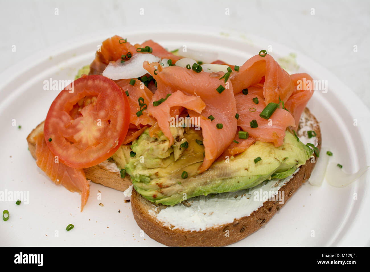 Smoked Salmon Breakfast Toast - Zested Lemon