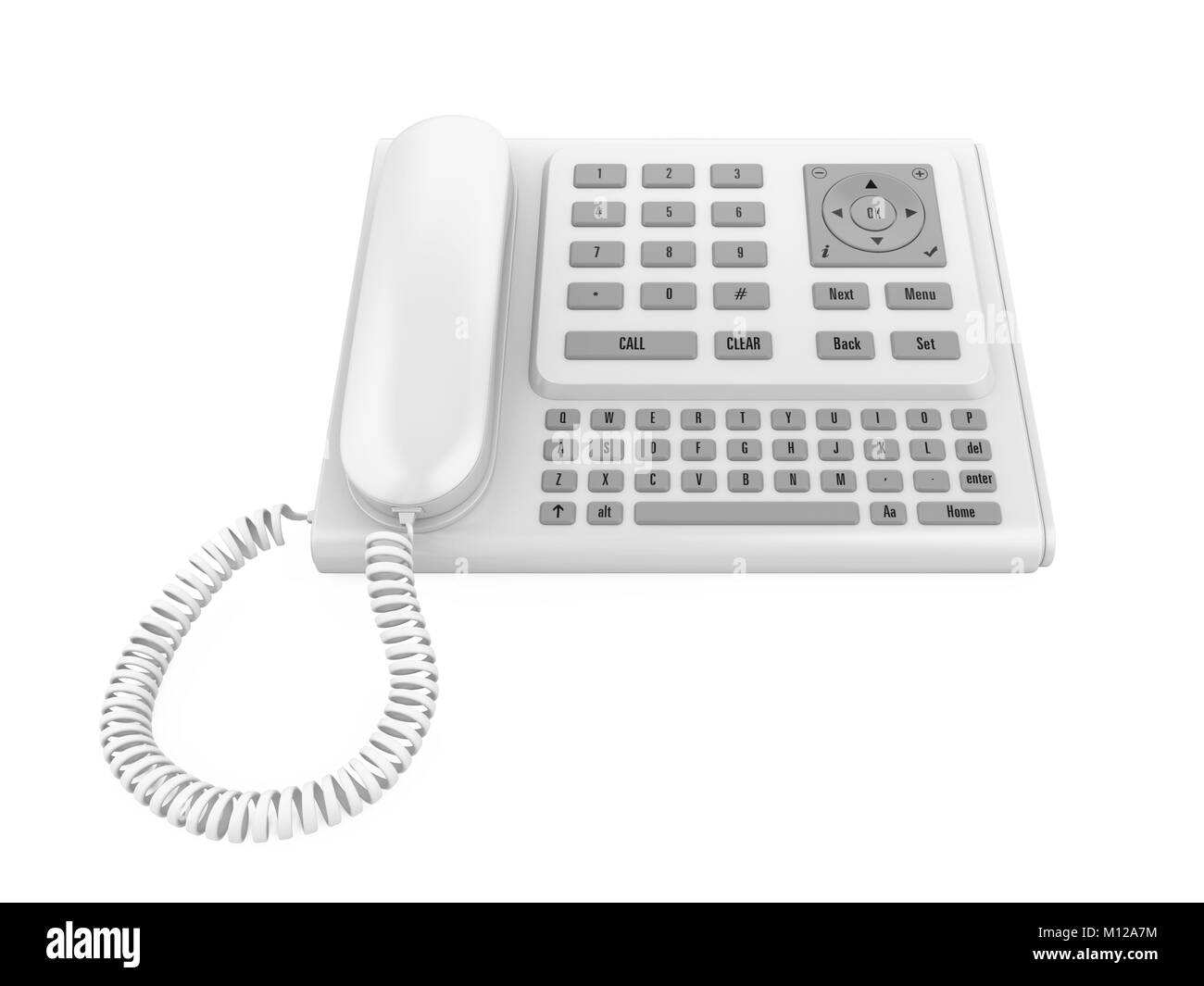Office Desk Phone Isolated Stock Photo Alamy