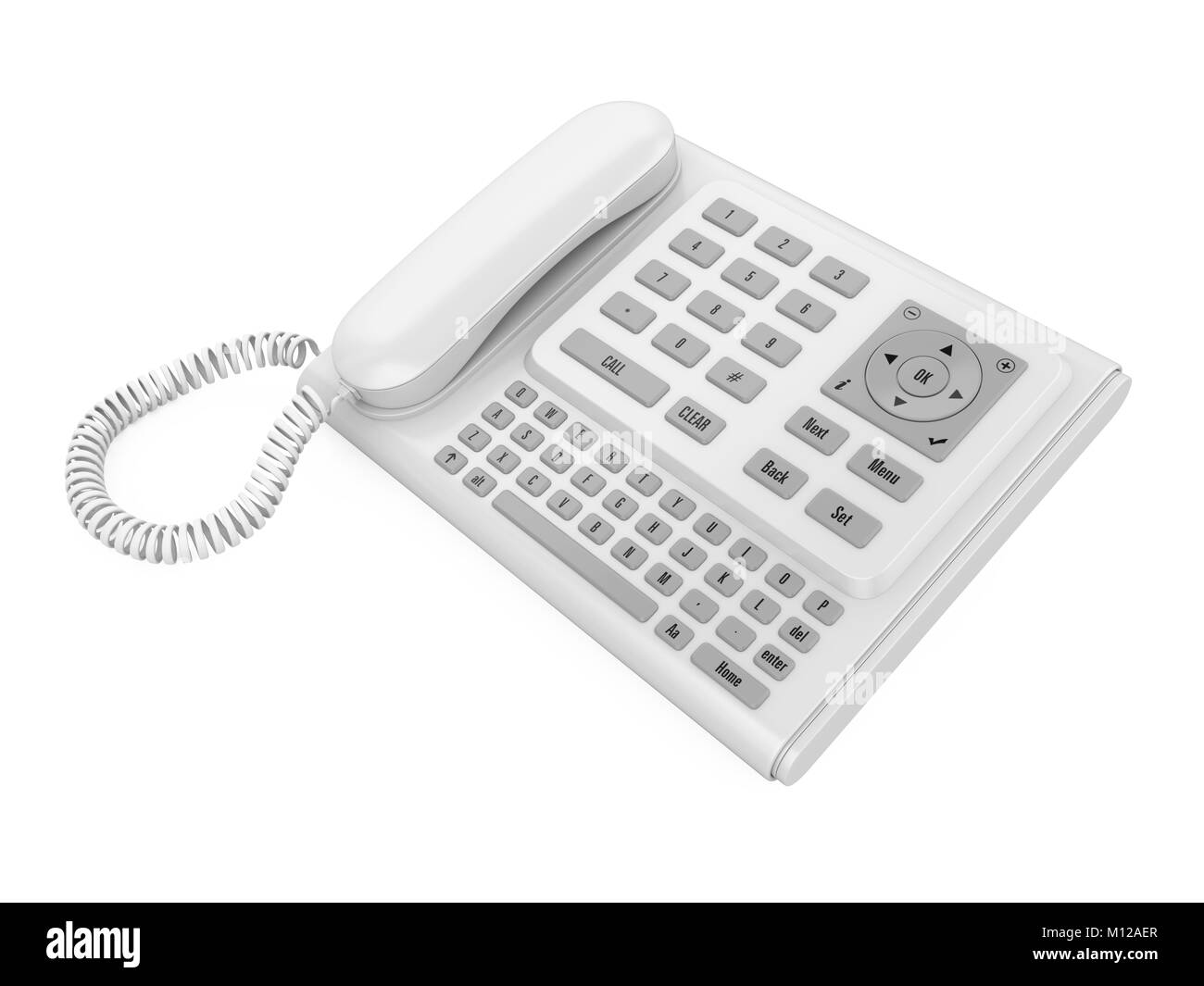 Office Desk Phone Isolated Stock Photo Alamy