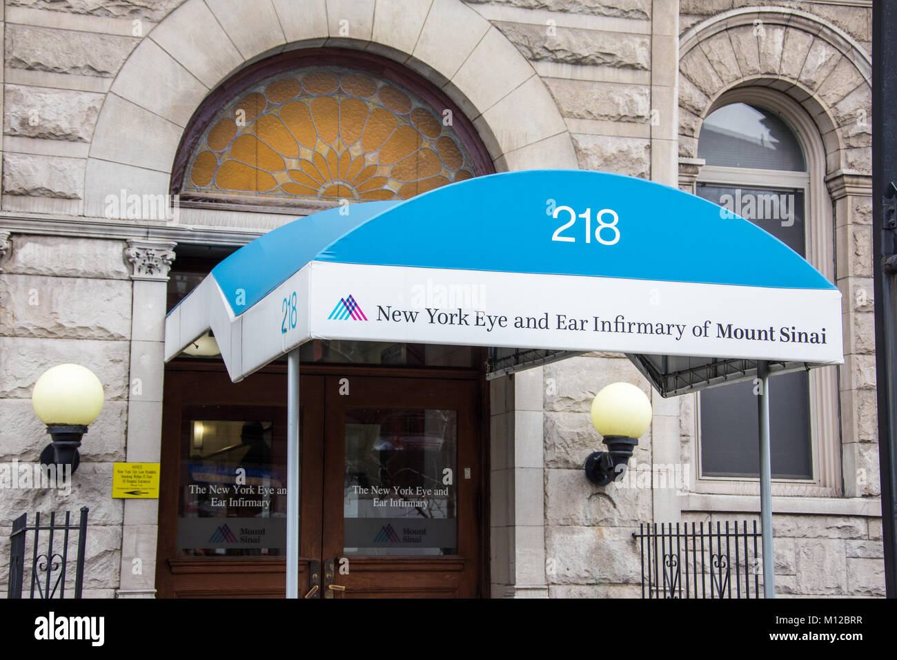 New York Eye and Ear Infirmary of Mount Sinai, East Village, New York City Stock Photo