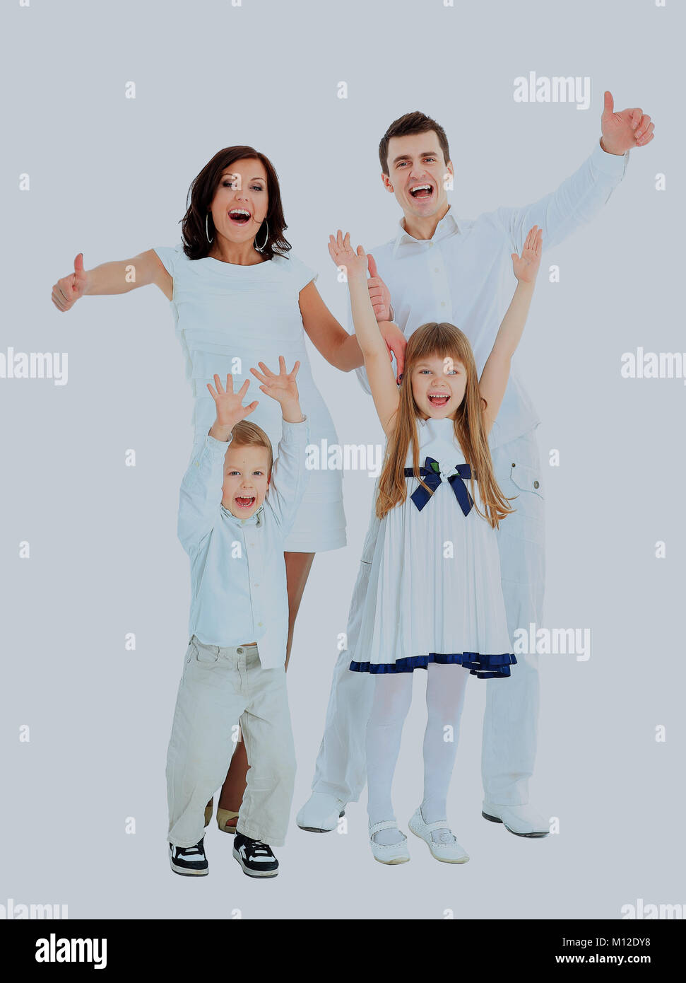 the gladness of a happy family. Stock Photo