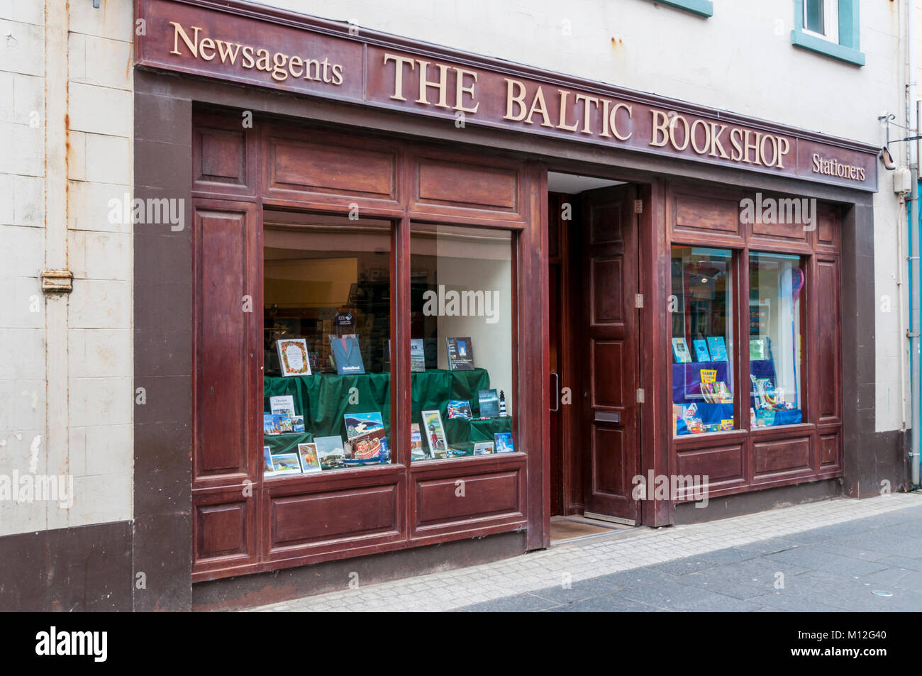 The Baltic Bookshop on Stornoway, Isle of Lewis, Outer Hebrides. Stock Photo