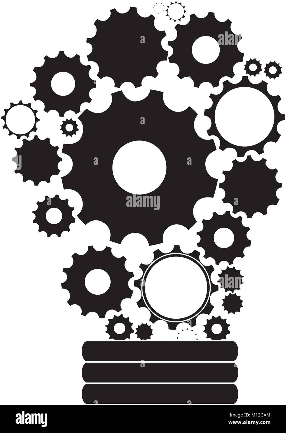 Light bulb with gears Stock Vector Image & Art - Alamy