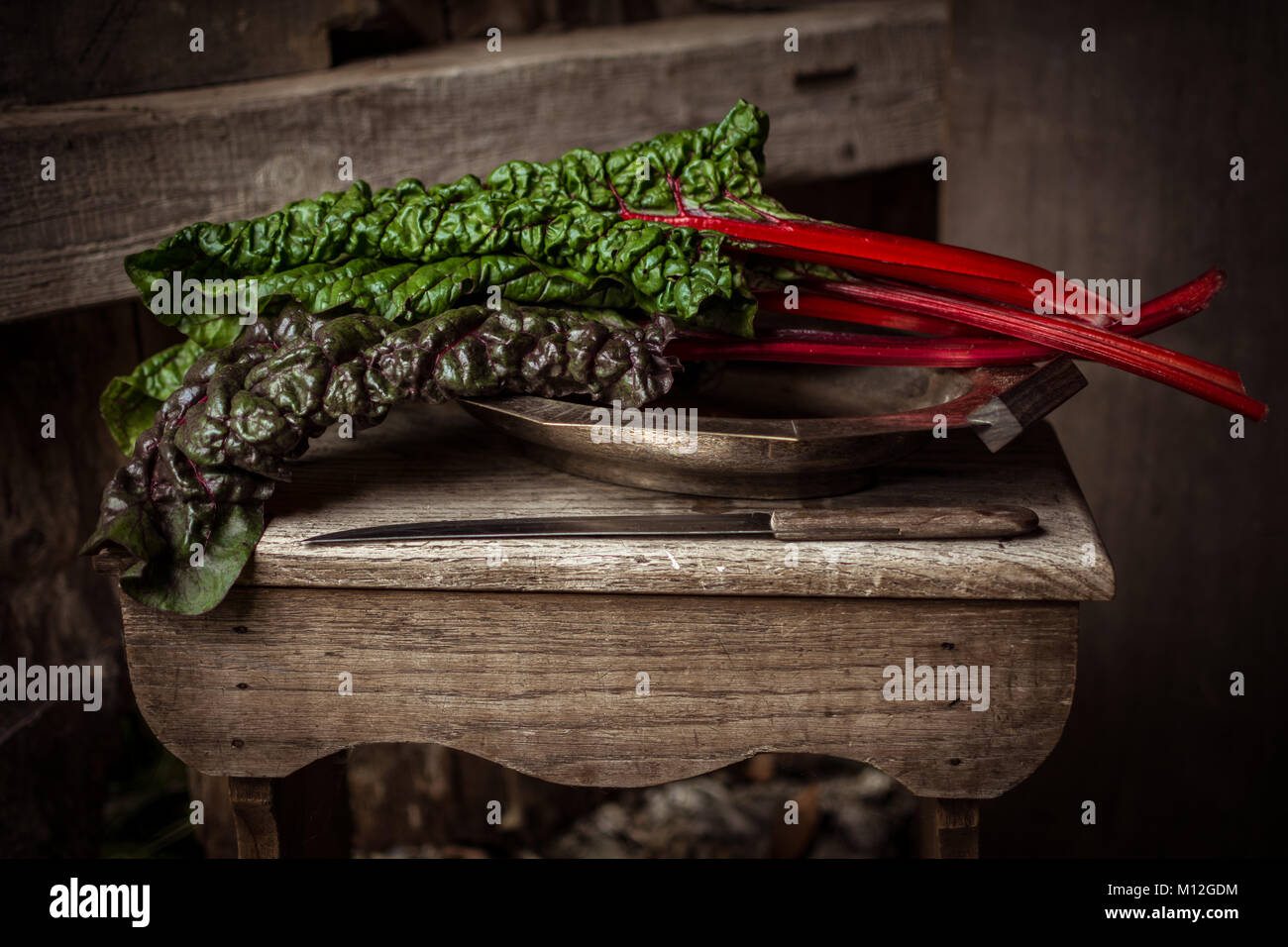 Swiss Chard leaves leaf beet vegetable Stock Photo Alamy