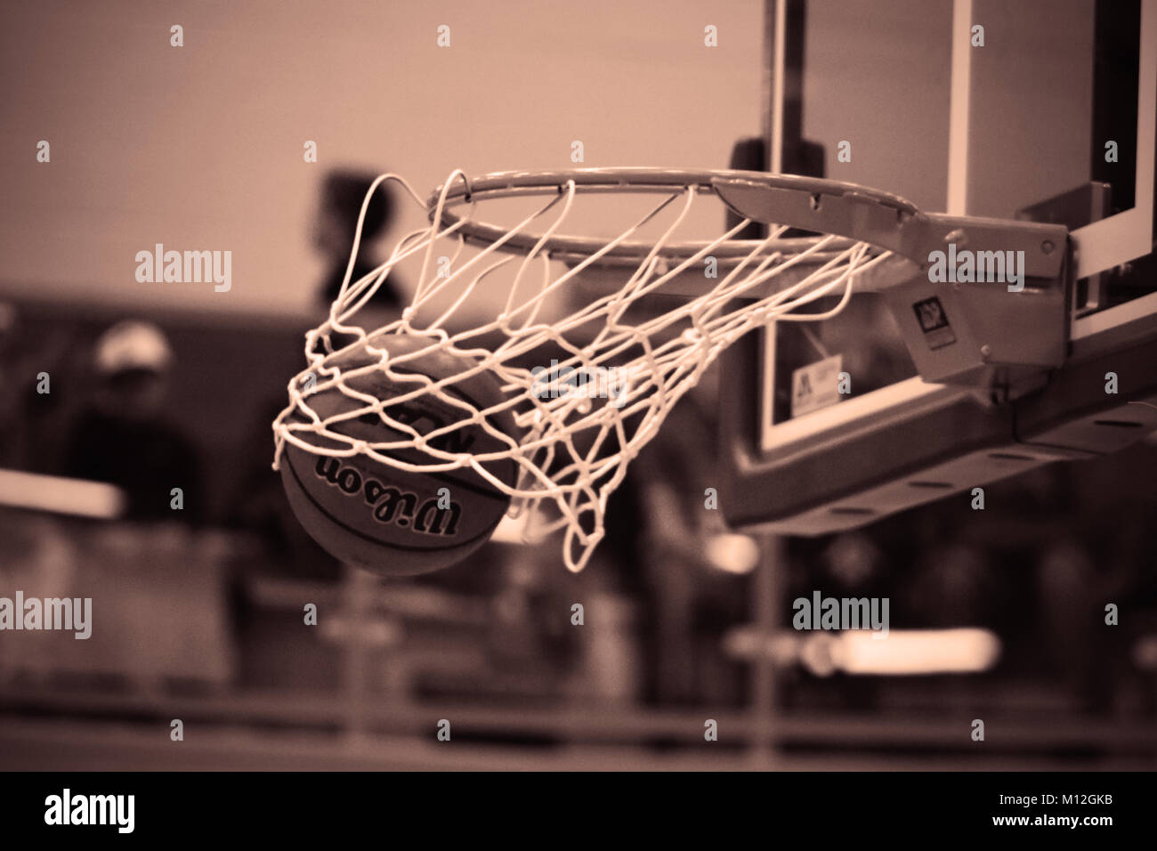 a game of basketball gave me a swoosh Stock Photo - Alamy