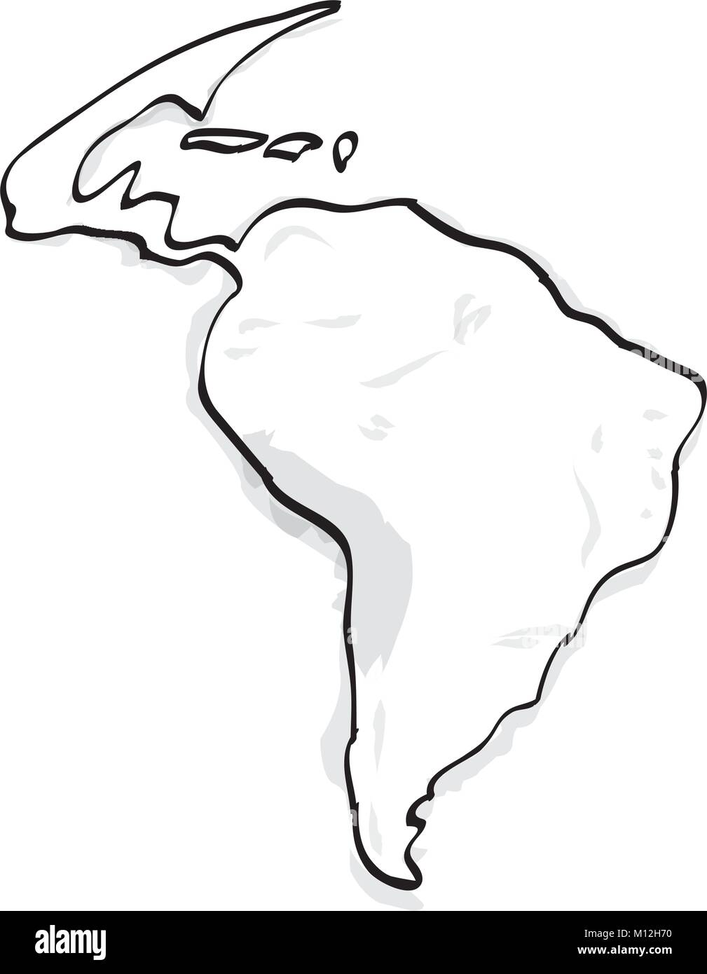 Outline of a map Stock Vector Image & Art - Alamy