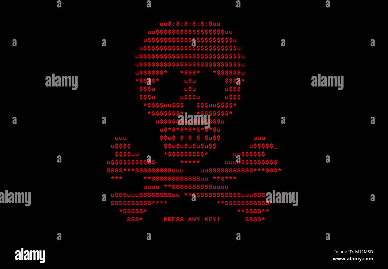 Computer screen with virus attack by virus of extortioner Petya, vector  illustration Stock Vector Image & Art - Alamy