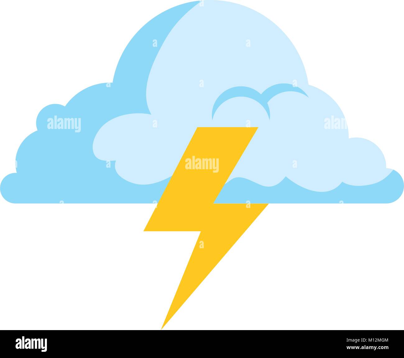 weather cloud rainy with ray vector illustration design Stock Vector ...