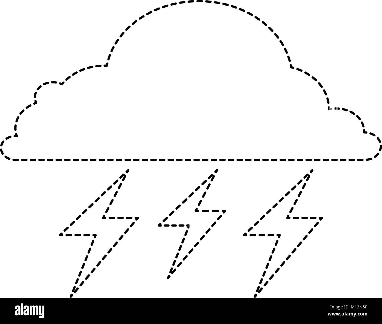 weather cloud rainy with ray vector illustration design Stock Vector ...