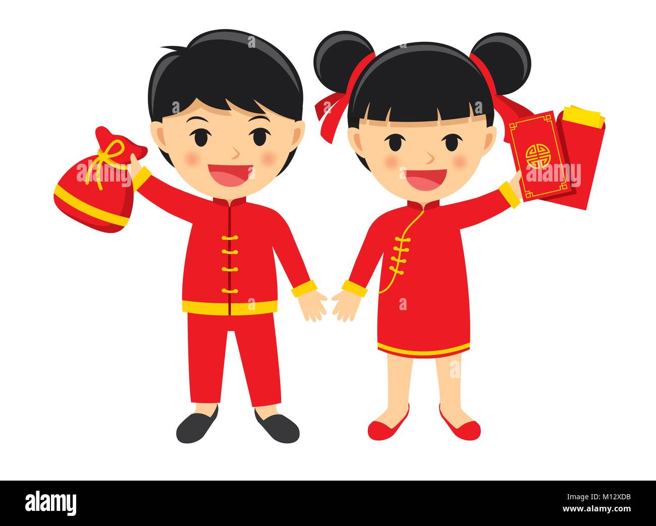 chinese new year decoration with red packets