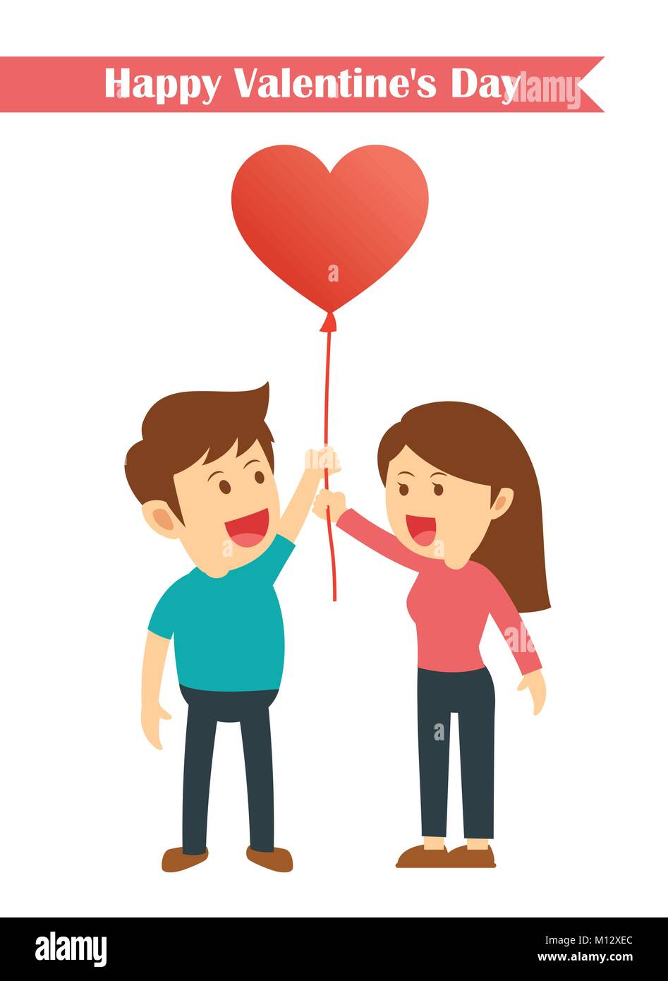 characters couples happy valentines day isolated on white background ...