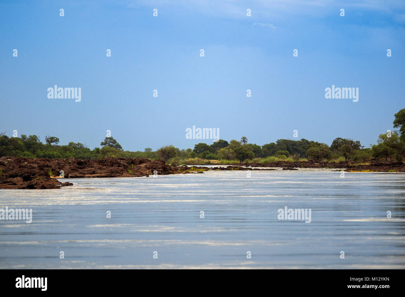 ZIMBABWE, AFRICA: View down the Zambezi River Stock Photo - Alamy