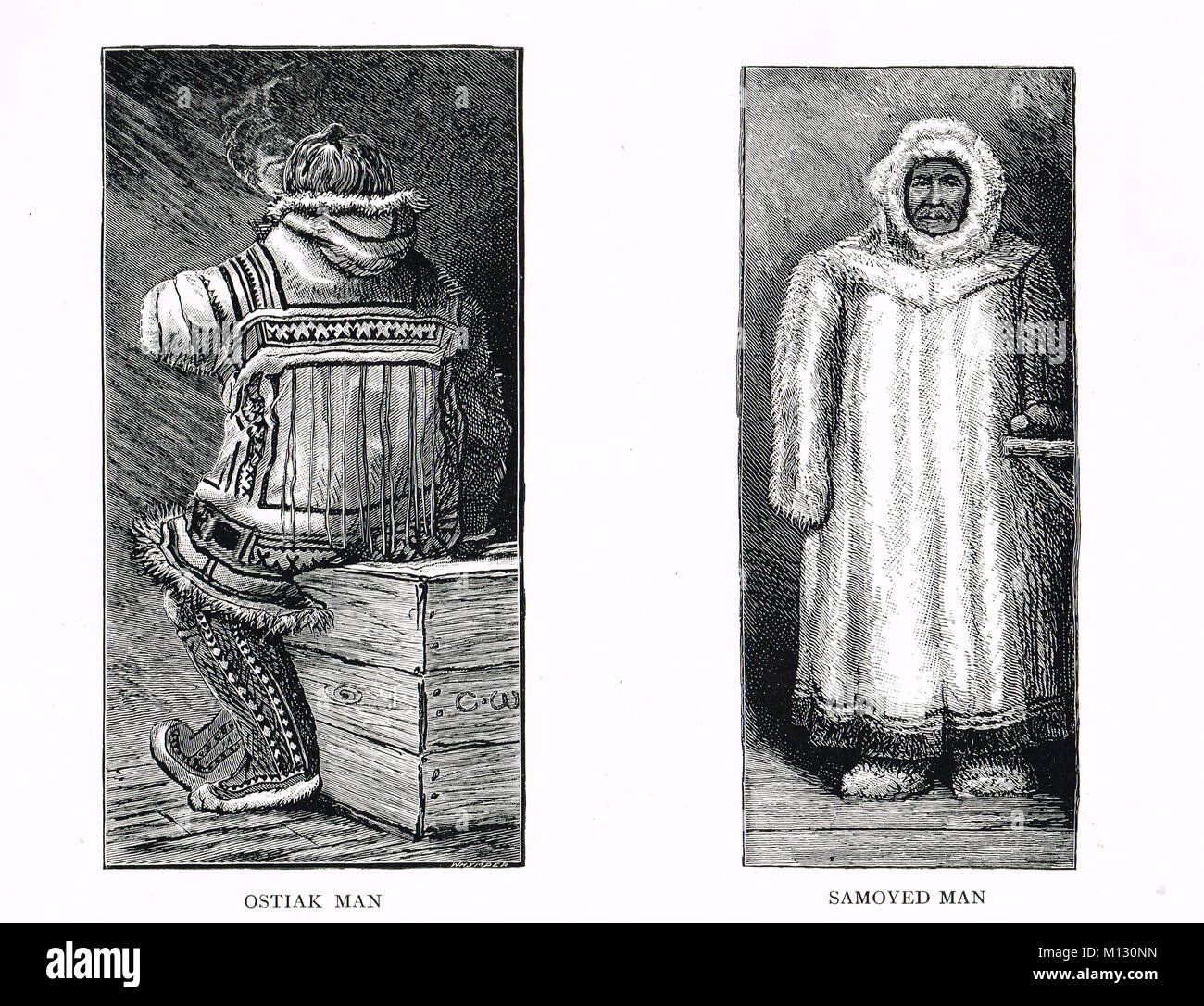Ostyak and Samoyedic Men Stock Photo