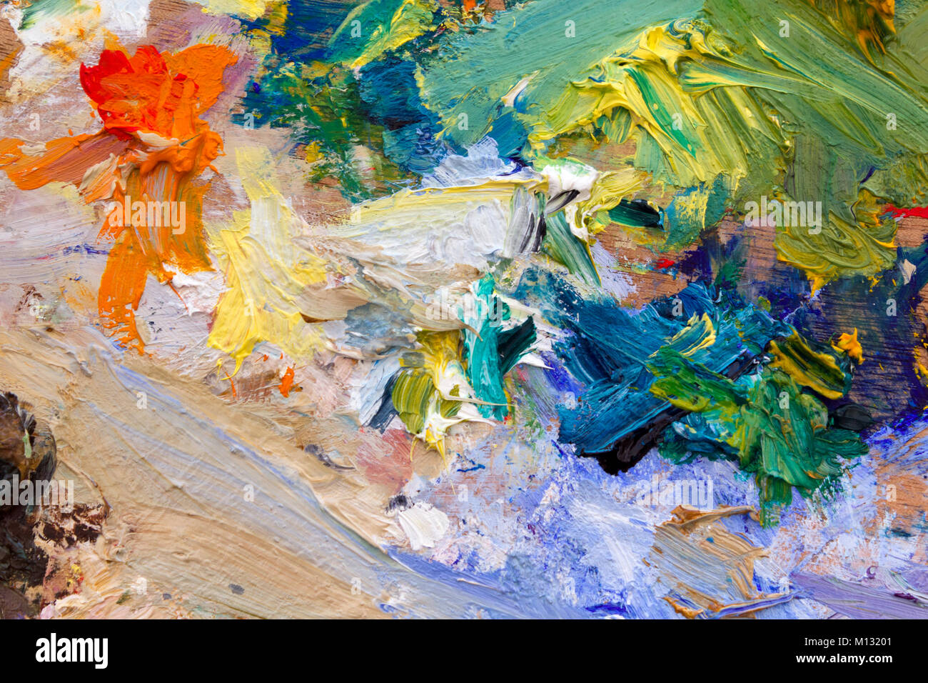 Well Used Artists Oil Painting Brushes Closeup Background Stock Photo -  Download Image Now - iStock