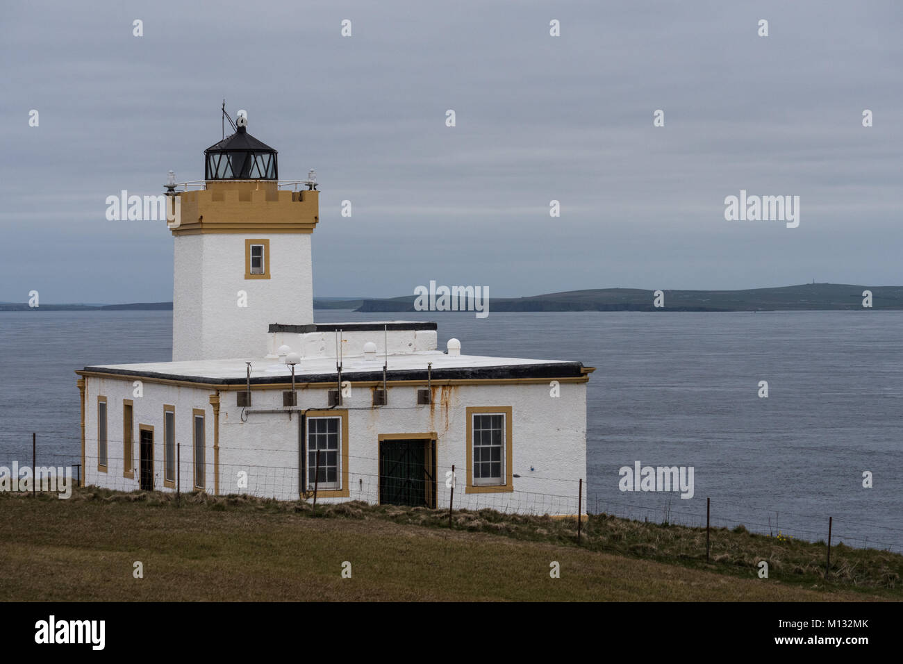 Duncansby Head lighthouse, Wick, Caithness, Scotland. UK. Stock Photo