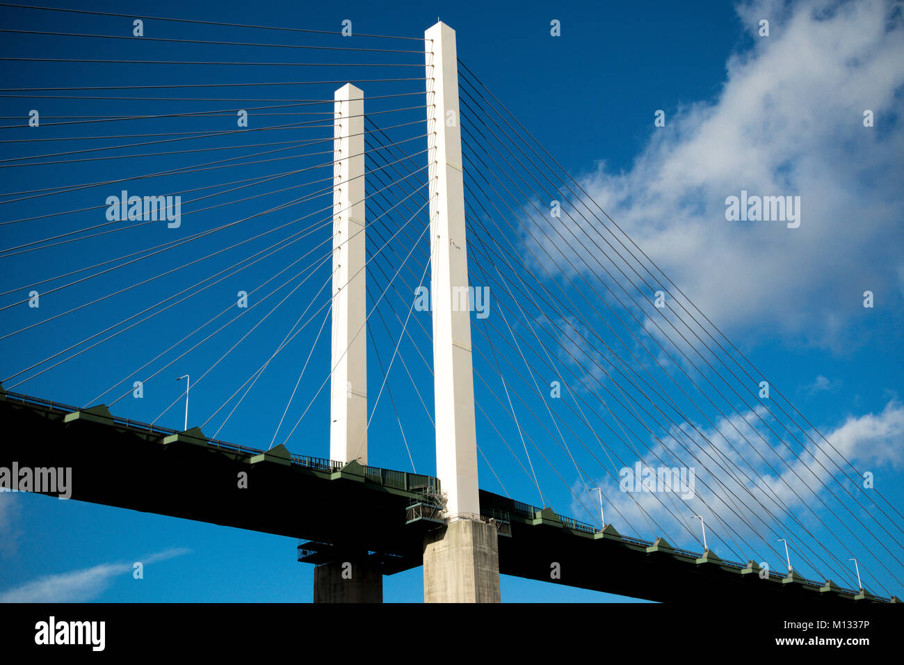 The Queen Elizabeth II bridge across the River Thames at Dartford Stock ...