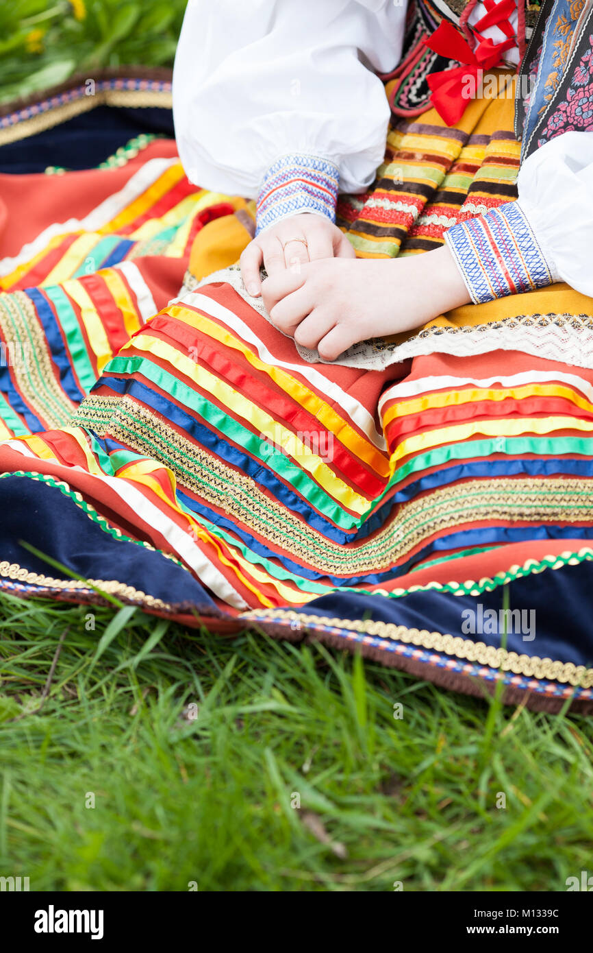 Krakow folk costume Stock Photo