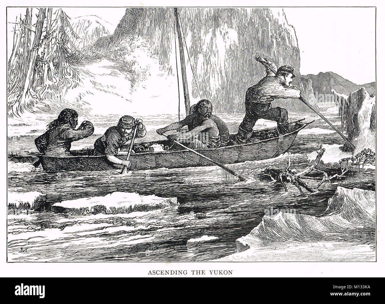 William Healey Dall, Ascending the Yukon River, 1867 Stock Photo Alamy