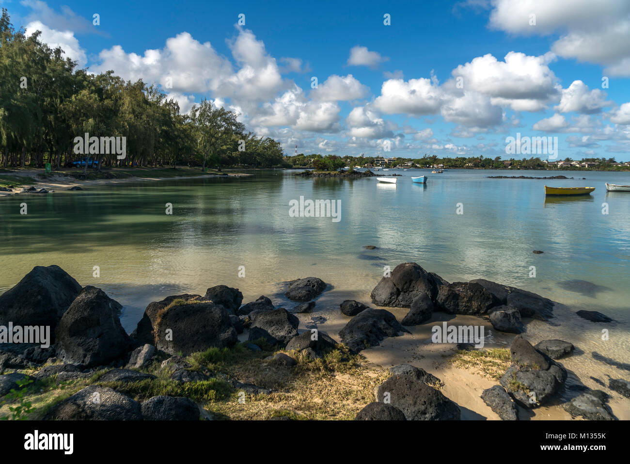 Strand Butte a l'Herbe Beach, Grand Gaube, Mauritius, Afrika |  Butte a l'Herbe Beach, Grand Gaube, Mauritius, Africa Stock Photo