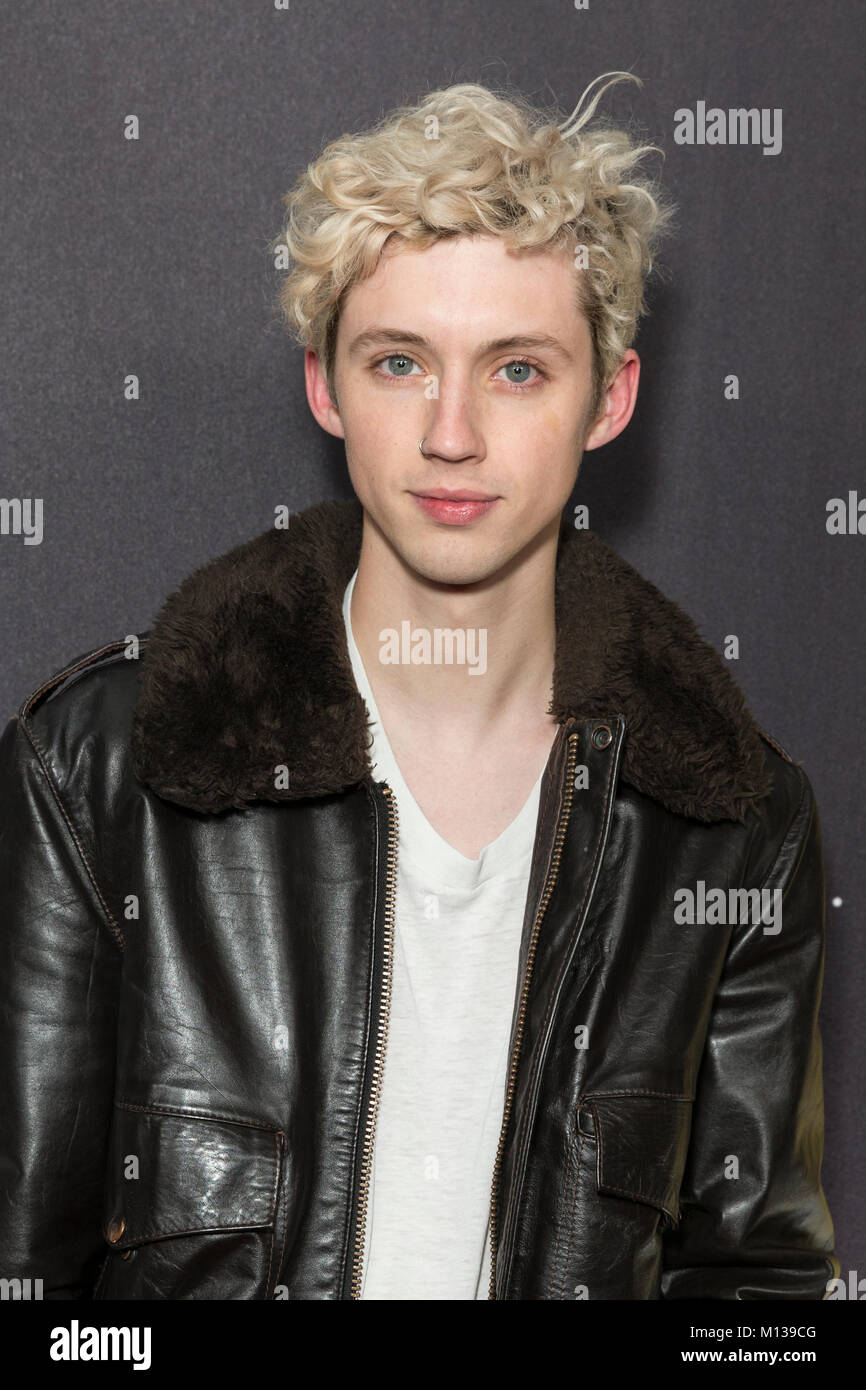 New York, NY - January 25, 2018: Troye Sivan wearing Gucci jacket attends  Delta Airlines hosts Grammy nominated artist Julia Michaels event at Bowery  Hotel Credit: lev radin/Alamy Live News Stock Photo - Alamy