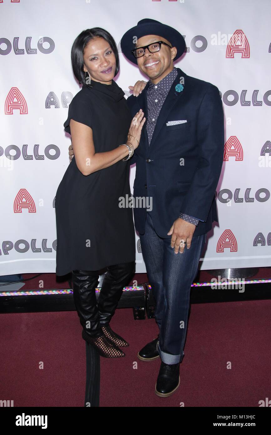 New York, NY, USA. 26th Jan, 2018. Jean and Marcus Baylor of The Baylor  Project at Apollo Theater Inaugural Pre-Grammy Uptown Luncheon on January  26, 2018 in New York City. Credit: Diego