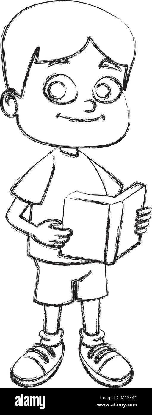 Sketch Of A Boy Studying Stock Photos and Images - 123RF