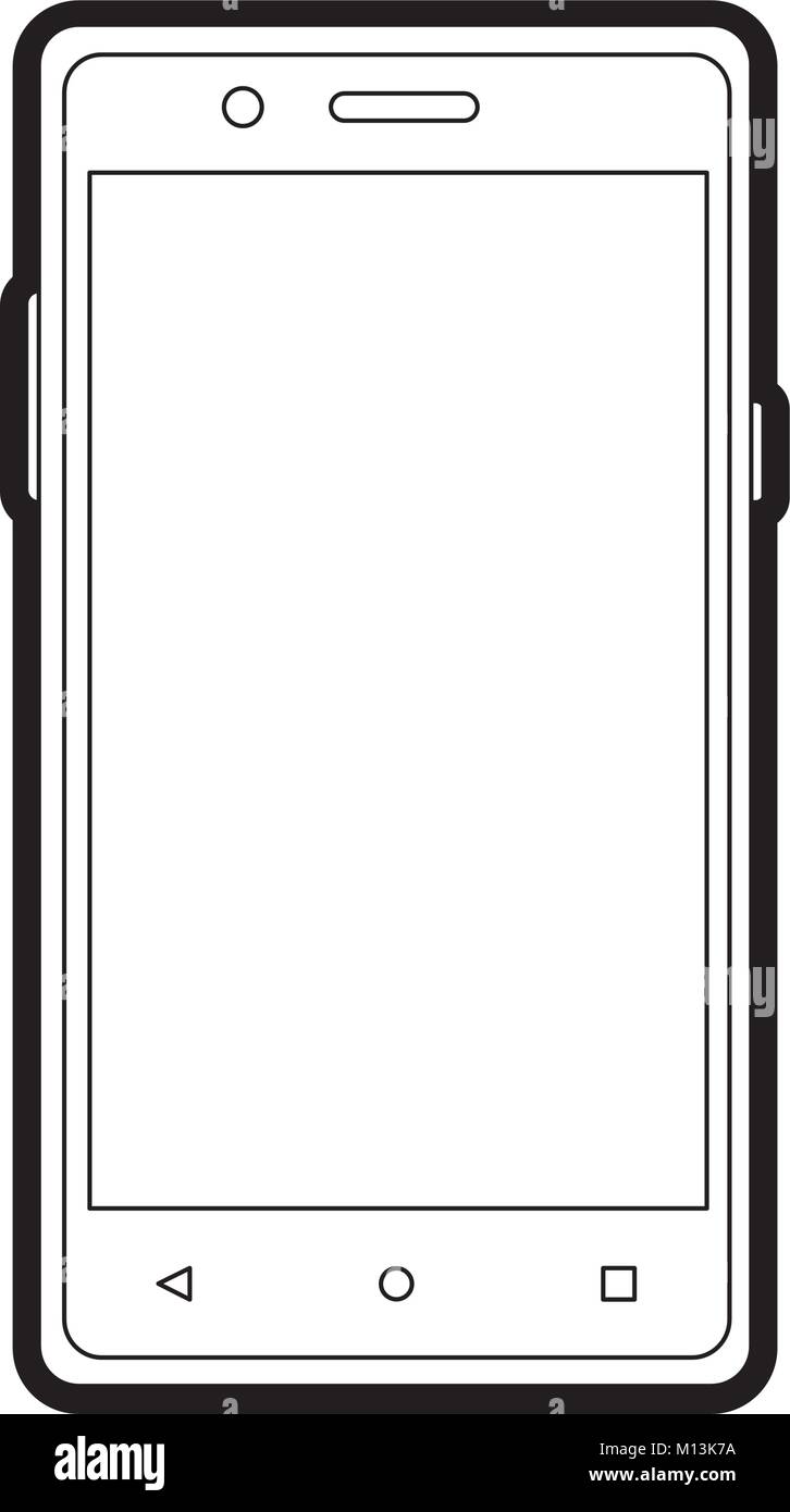 Smartphone of device gadget and technology theme Isolated design Vector ...