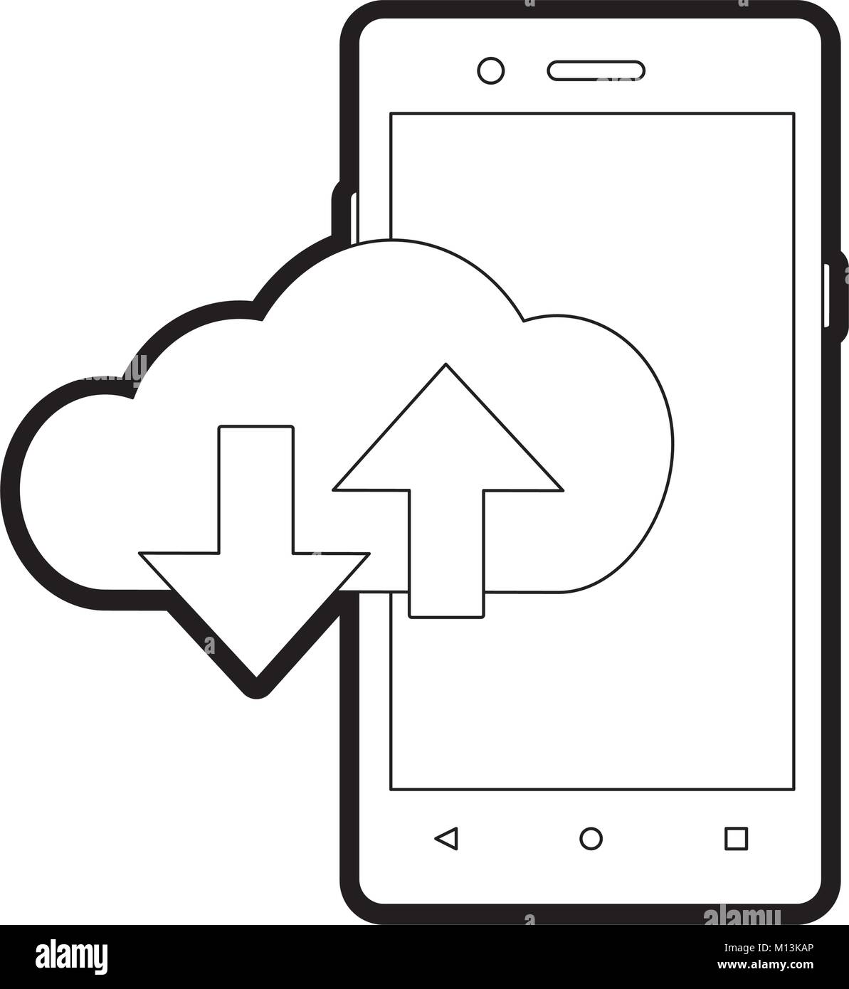 Smartphone of device gadget and technology theme Isolated design Vector ...