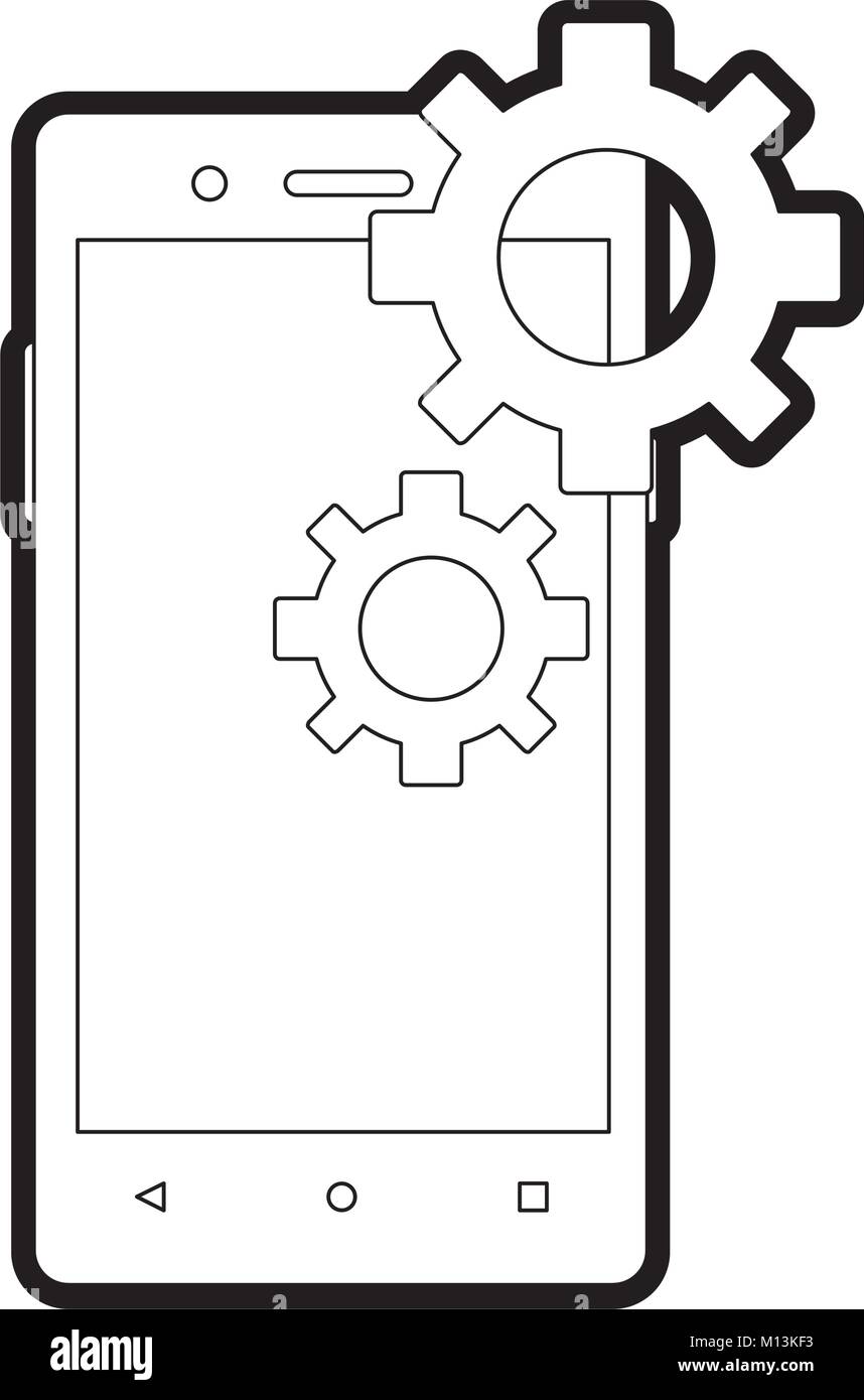 Smartphone of device gadget and technology theme Isolated design Vector ...