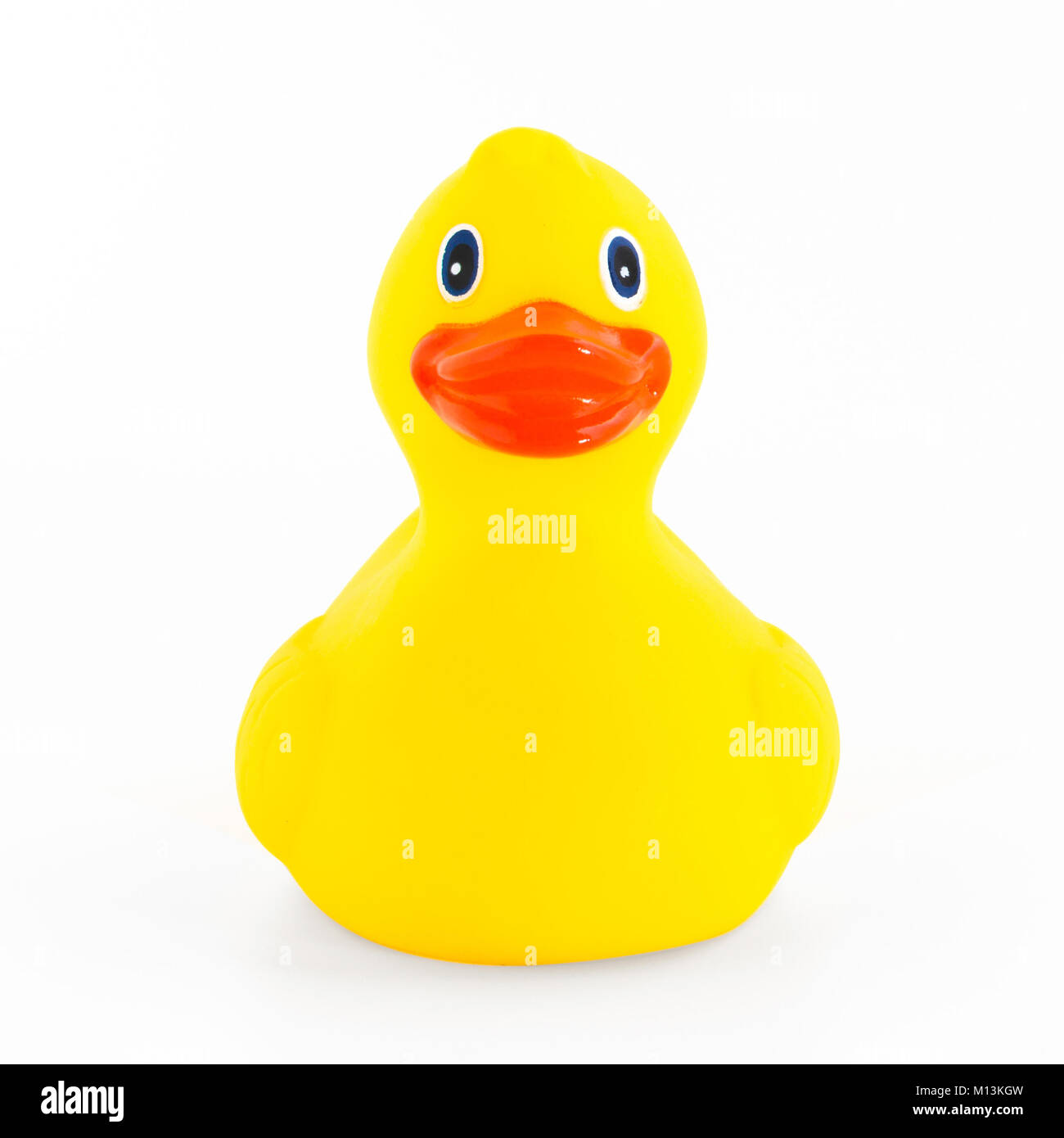 Rubber duck yellow toy for swimming isolated on white background Stock ...