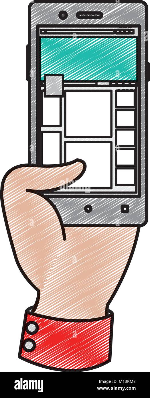 Smartphone of device gadget and technology theme Isolated design Vector ...