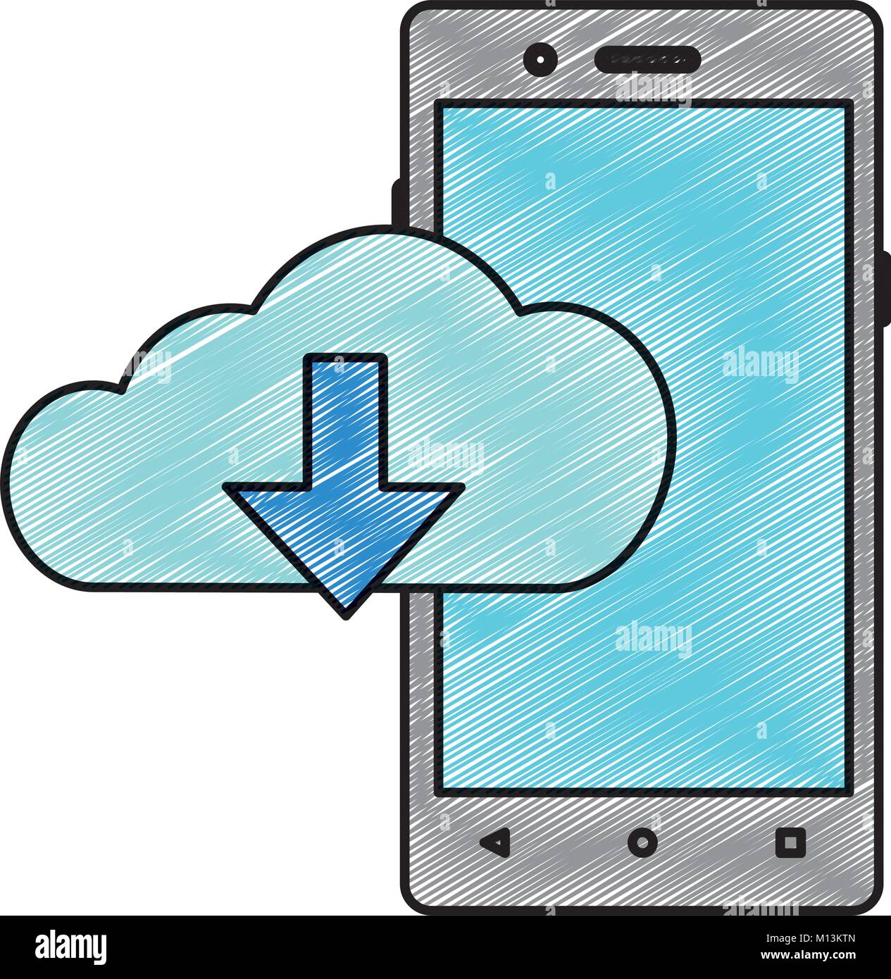 Smartphone of device gadget and technology theme Isolated design Vector ...