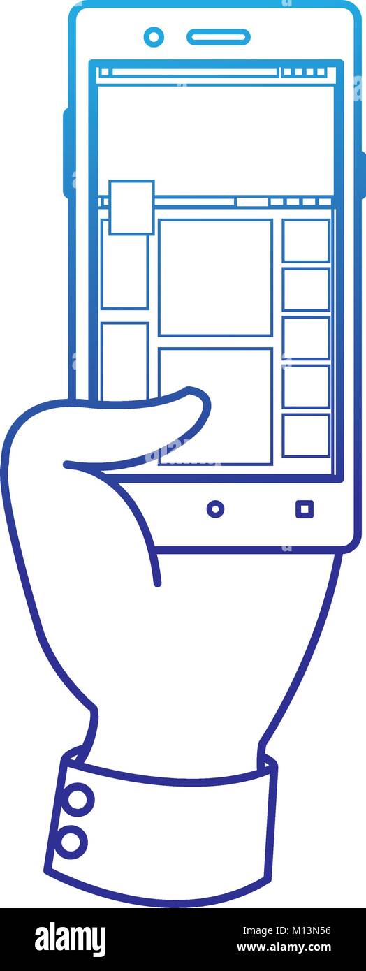 Smartphone of device gadget and technology theme Isolated design Vector ...