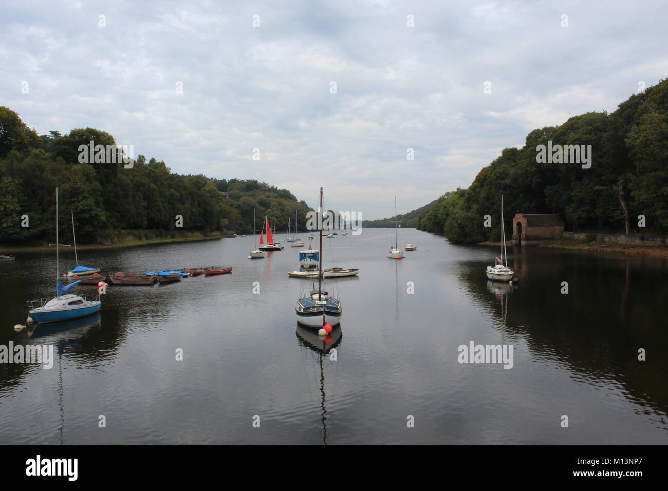 Boats At Rudyard Lake Stock Photo Alamy