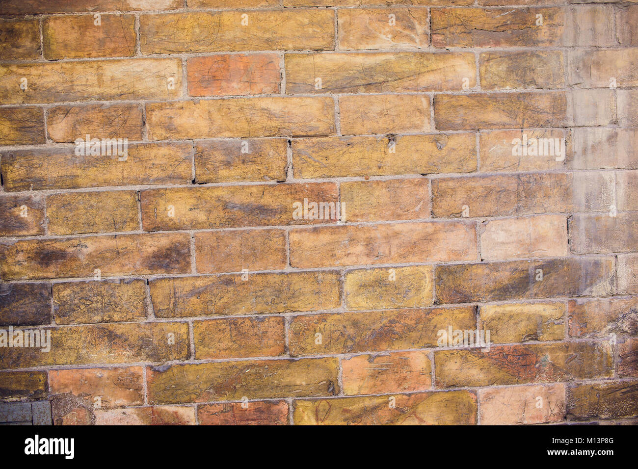 red brick wall in vintage style, brickwork background Stock Photo - Alamy