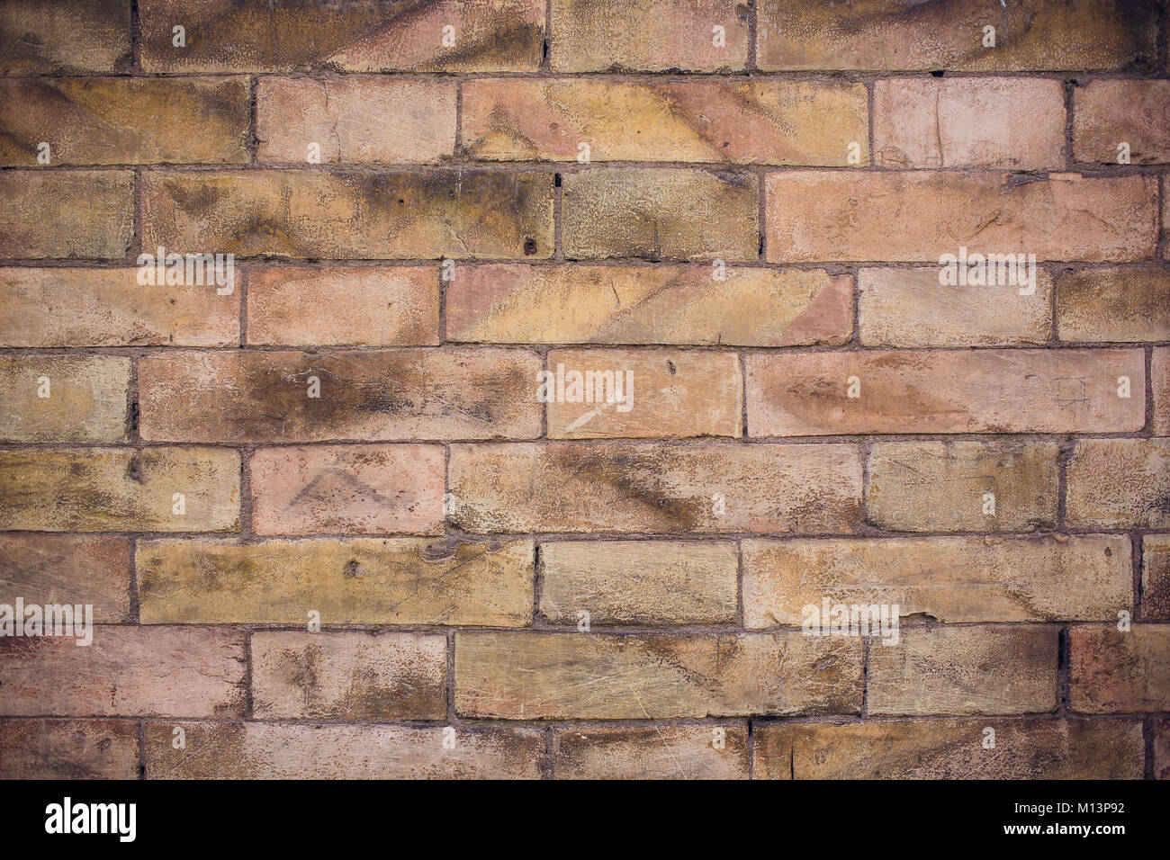 red brick wall in vintage style, brickwork background Stock Photo - Alamy