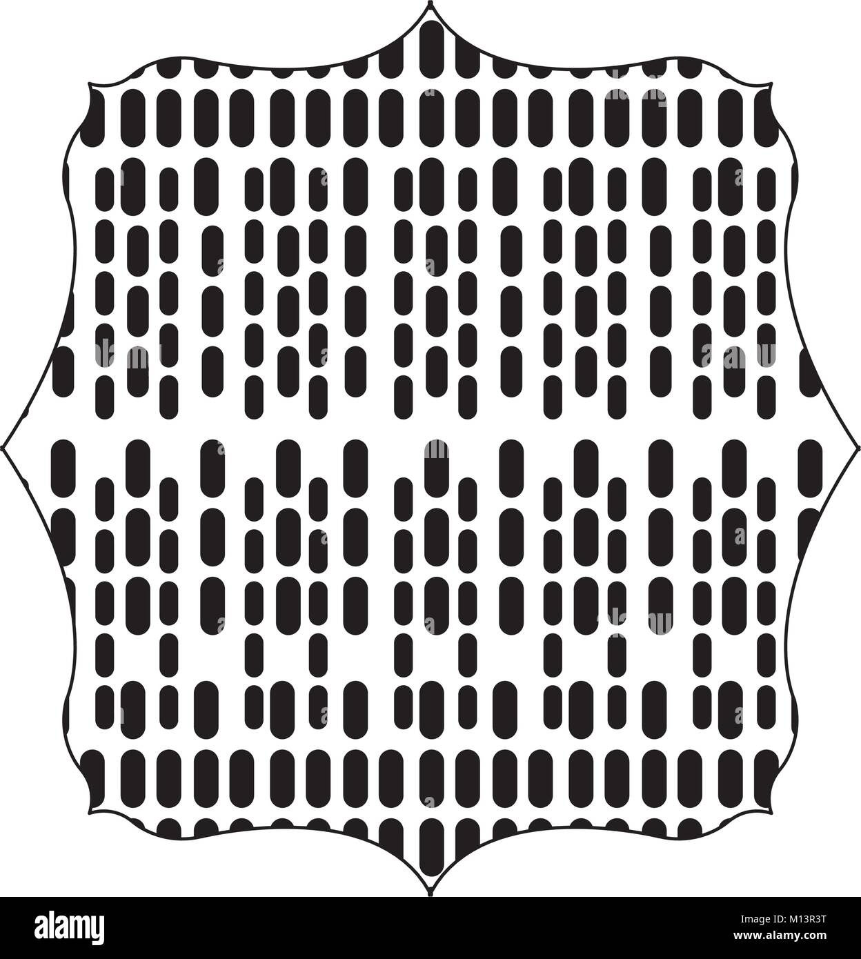 silhouette square with pattern graphic seamless background design Stock