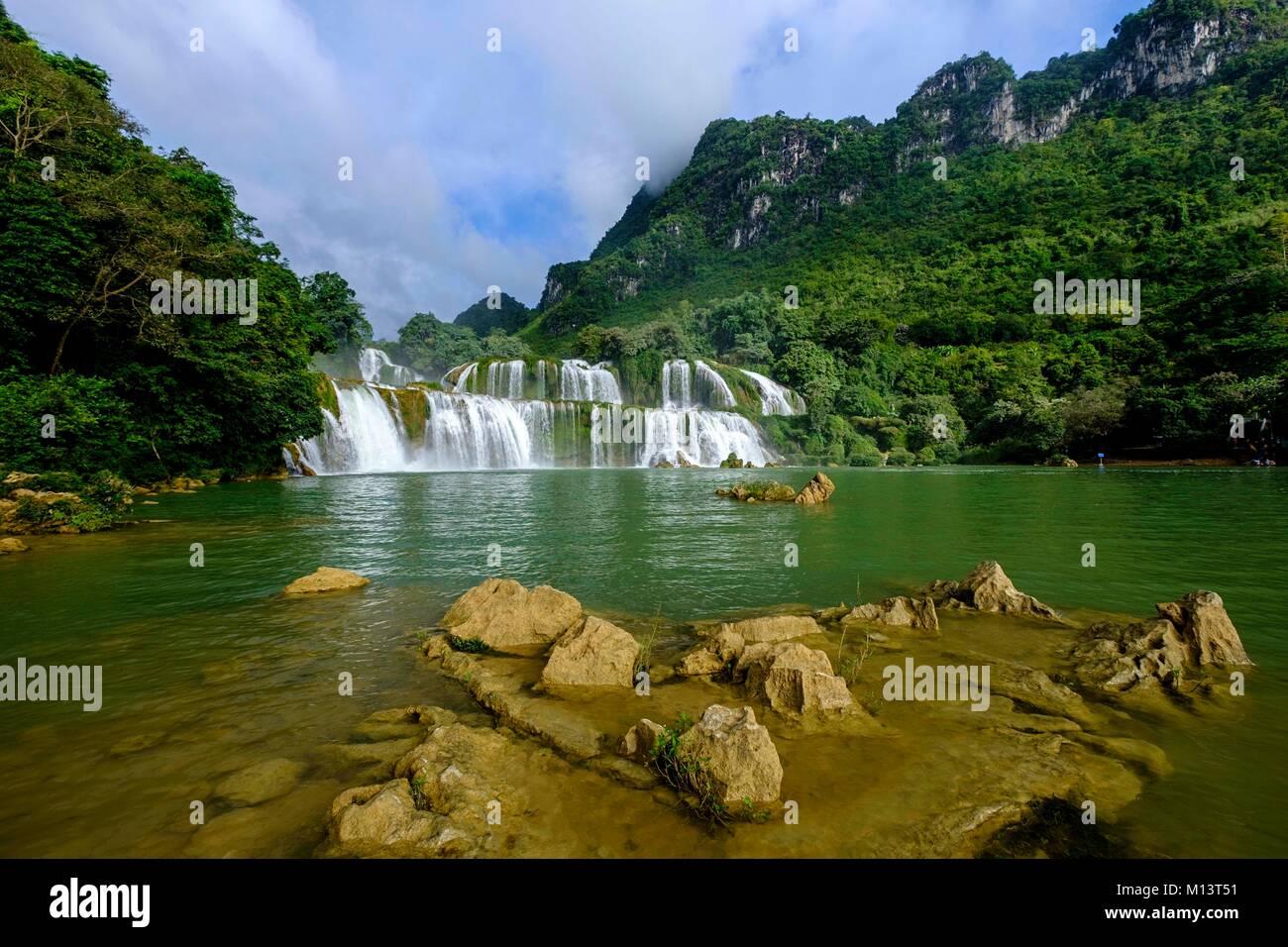 Vietnam, province of Cao Bang, Ban Gioc Waterfall Stock Photo