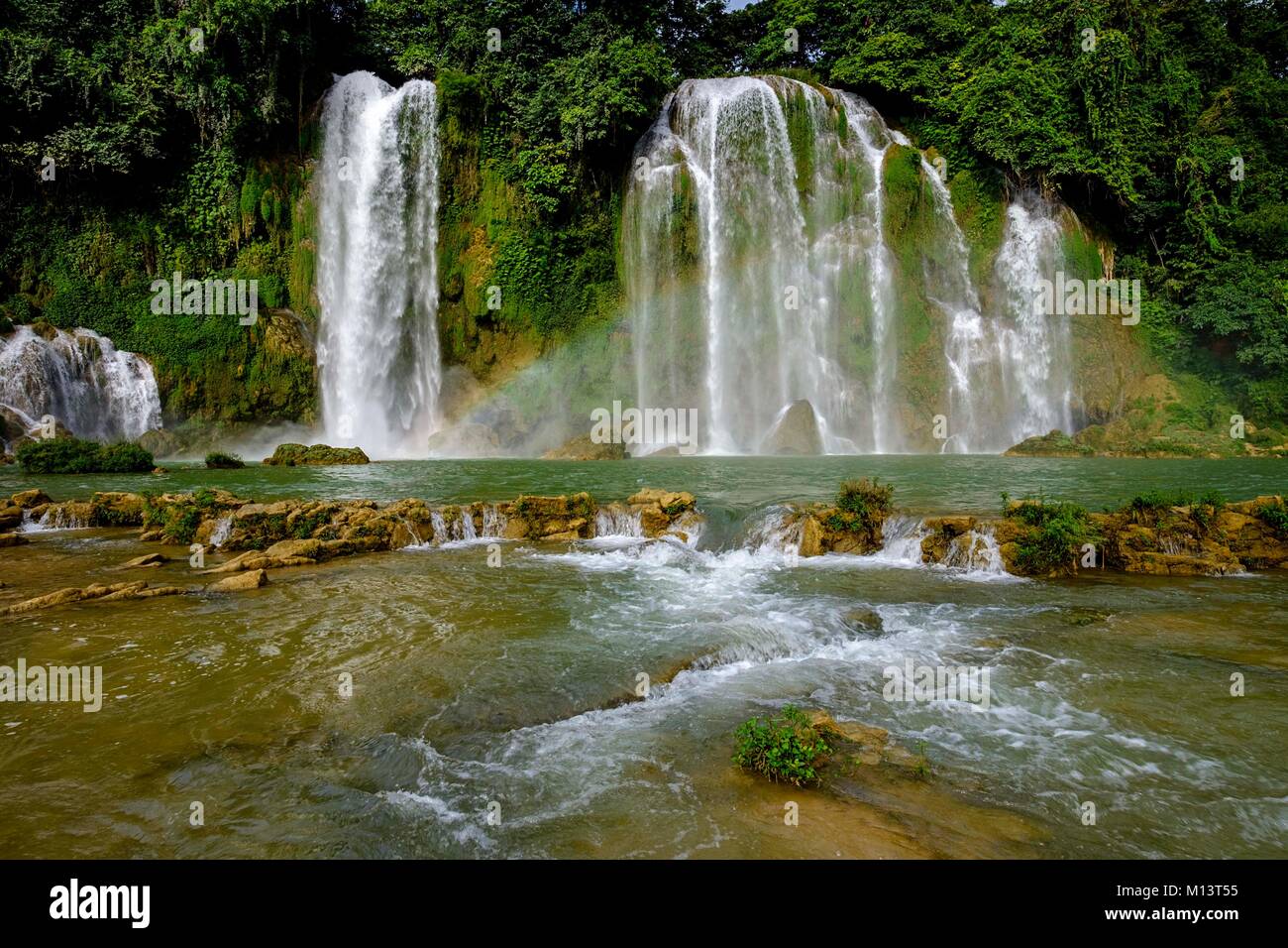 Vietnam, province of Cao Bang, Ban Gioc Waterfall Stock Photo