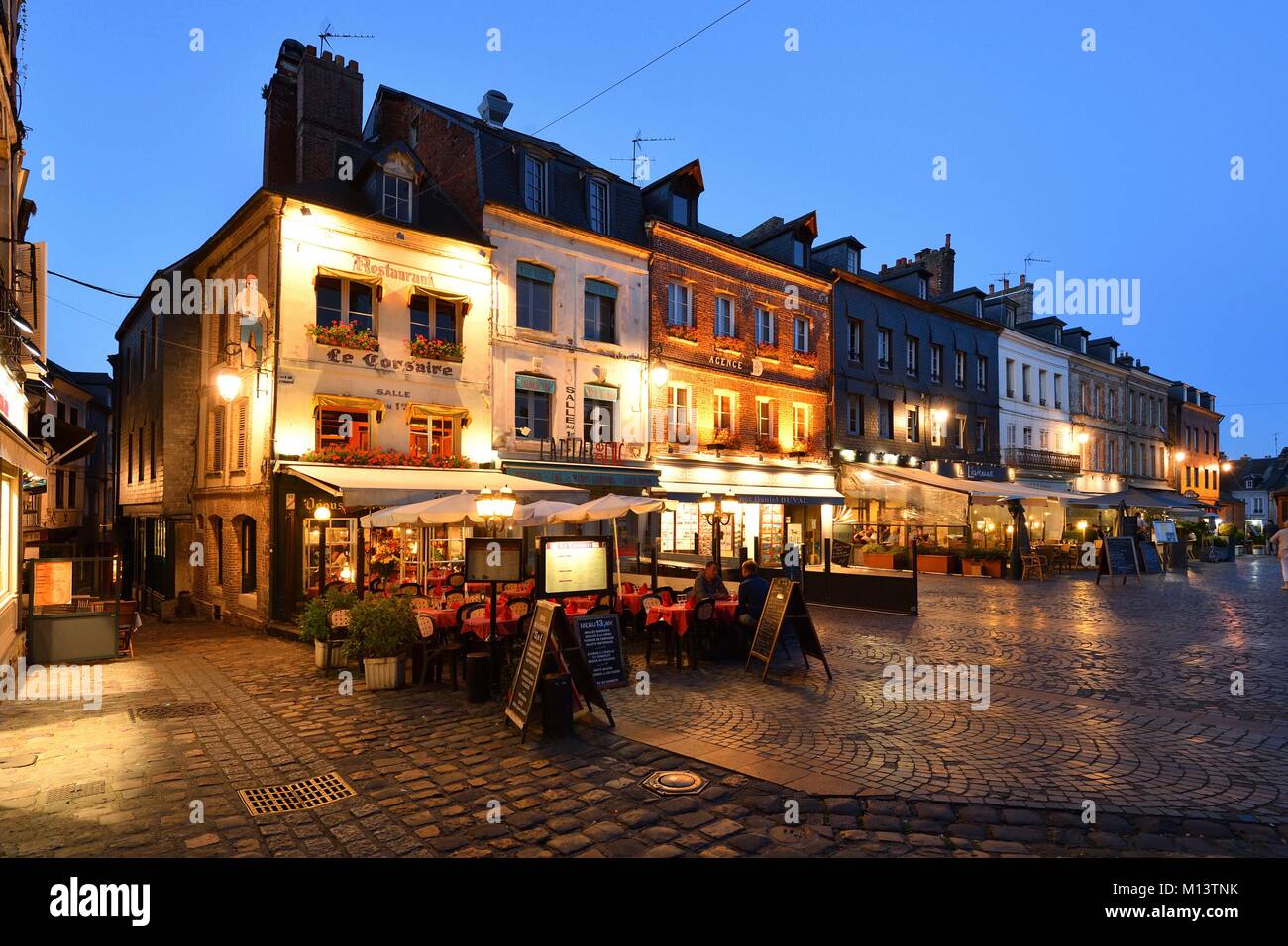 France, Calvados, Pays d'Auge, Honfleur, Place Sainte Catherine Stock