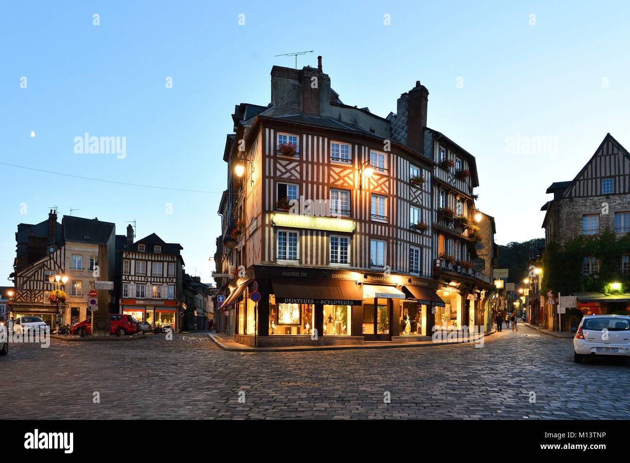 France, Calvados, Pays d'Auge, Honfleur, Place Sainte Catherine Stock
