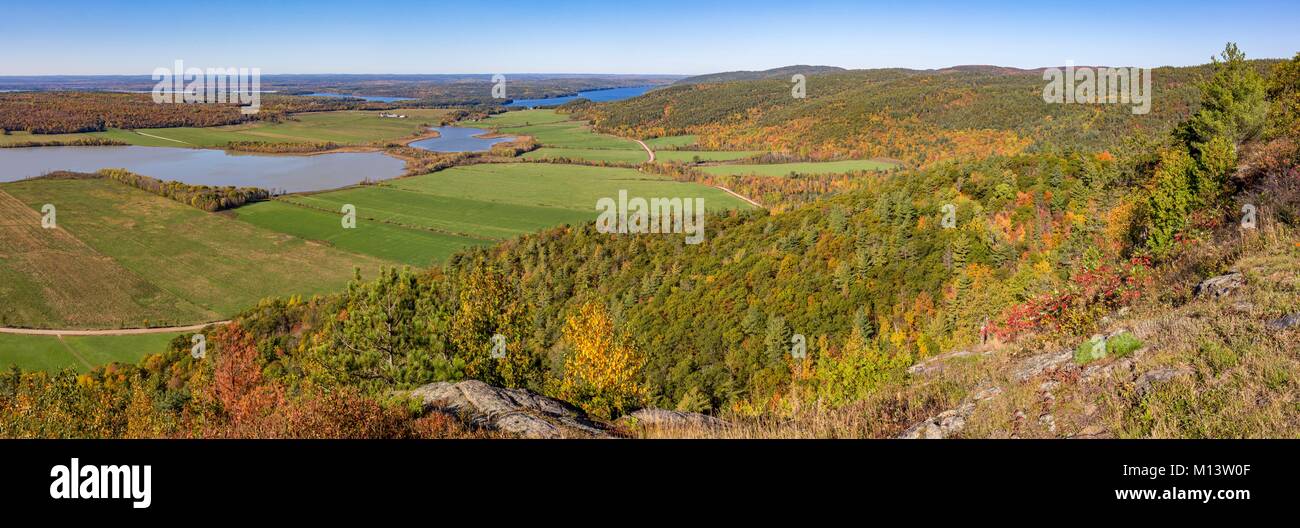 Canada, Province of Quebec, Outaouais, Pontiac Region, Sheenboro, Brennan's Farm, Belvedere, Panoramic View Stock Photo