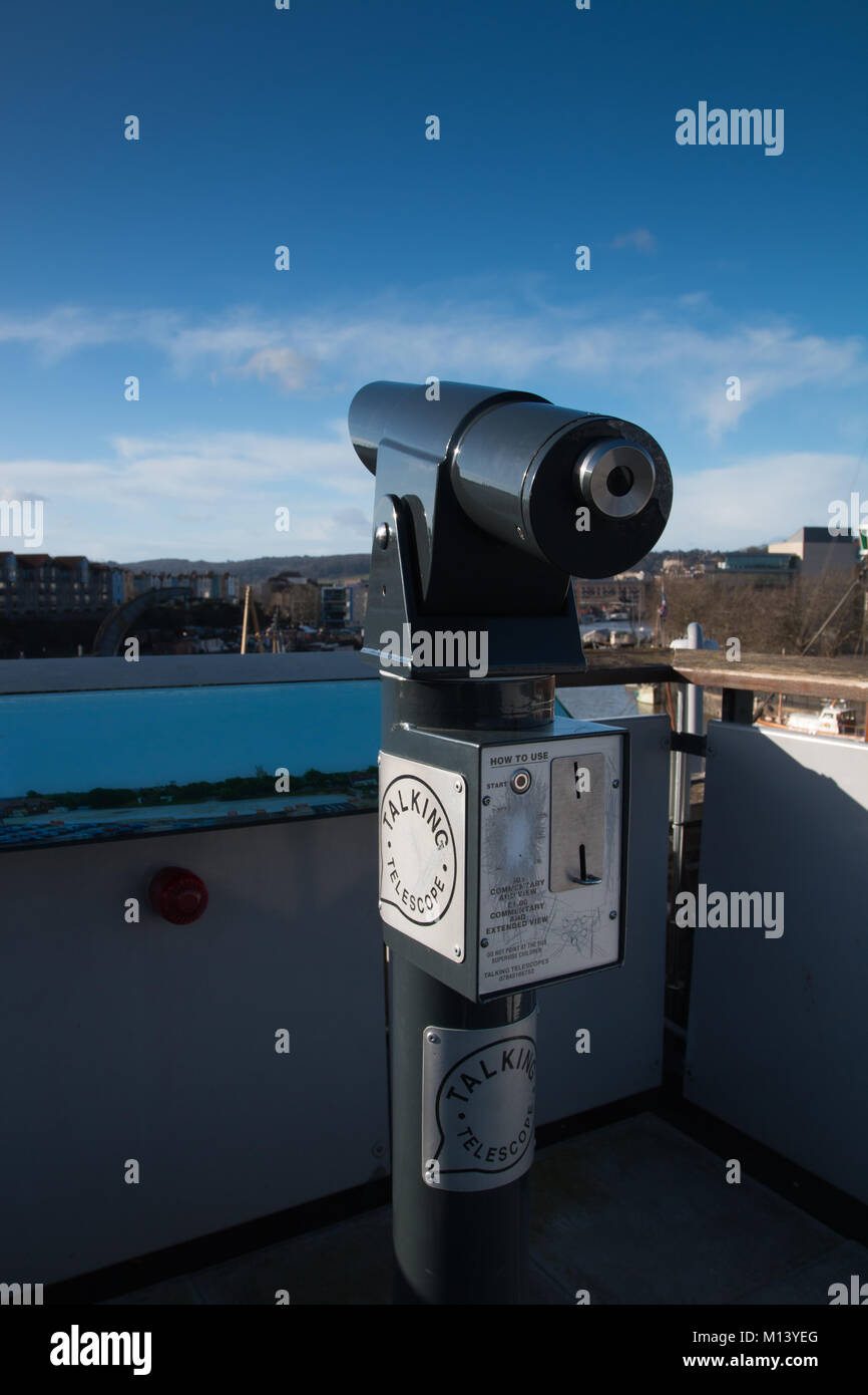 BRISTOL Talking Telescope Stock Photo Alamy