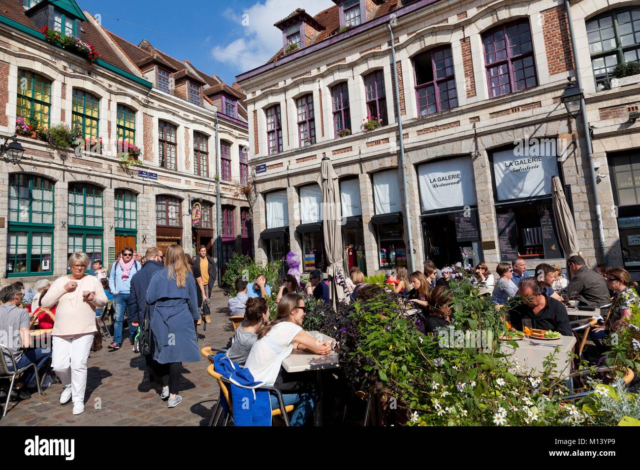France, Nord, Lille, Vieux Lille (Old Town), Place aux oignons Stock Photo Alamy