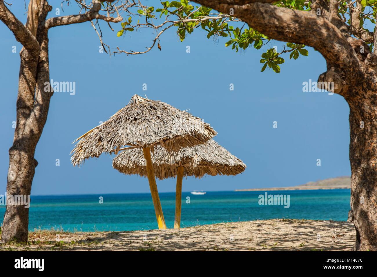 Cuba, Provincia de Cienfuegos, Cienfuegos Rancho Luna Beach Stock Photo