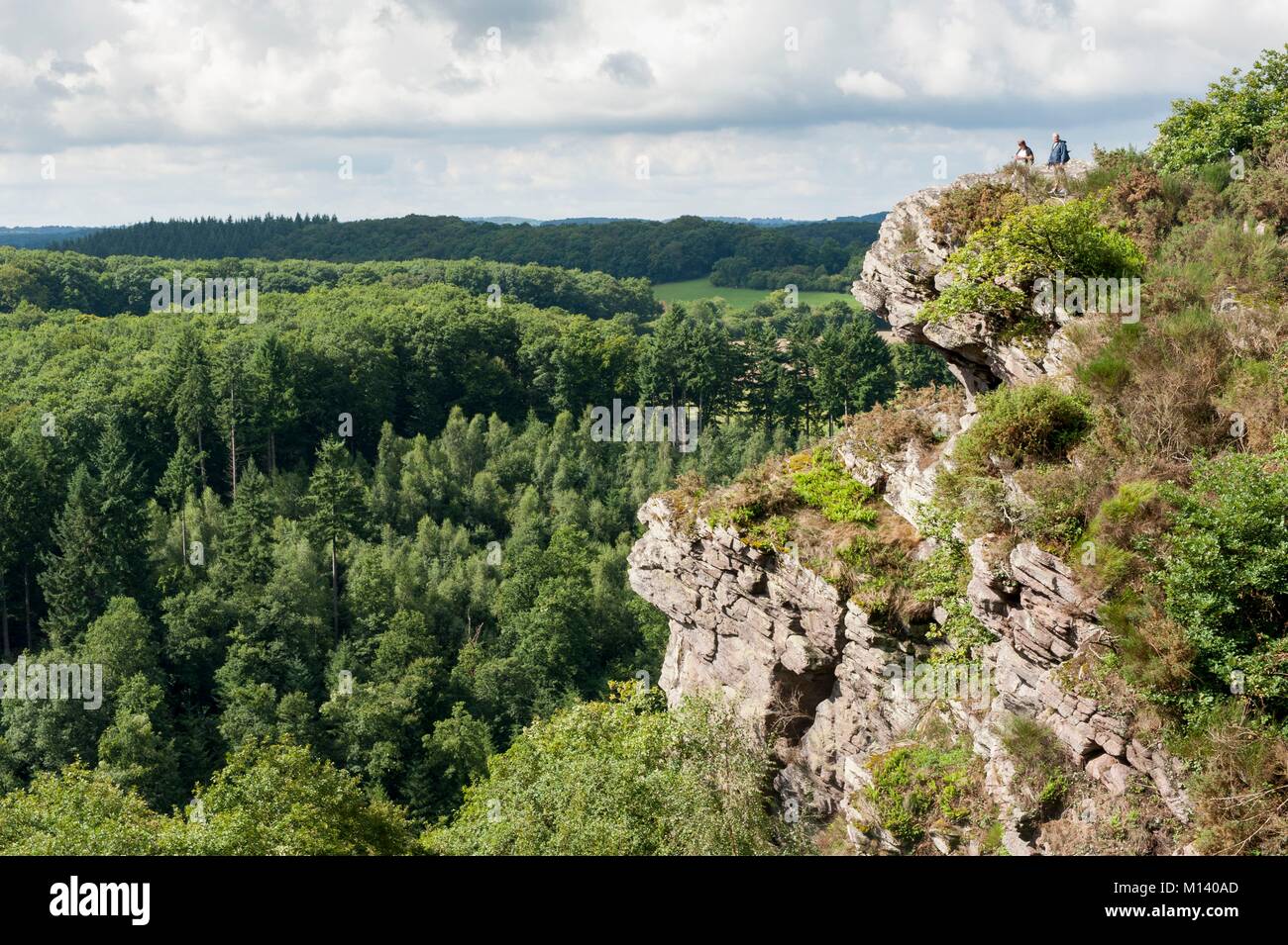 France, Orne, Saint Philbert sur Orne, Suisse Normande, Roche d'Oetre, Rouvre Valley Stock Photo