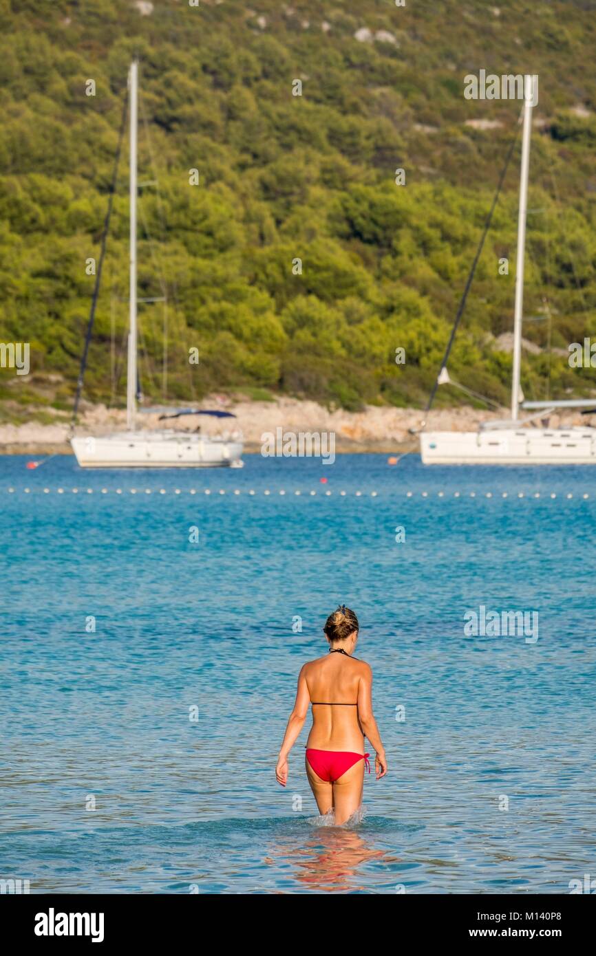Croatia, North Dalmatia, Dalmatian coast, Zadar archipelago, Dugi Otok Island, Sakarun beach Stock Photo