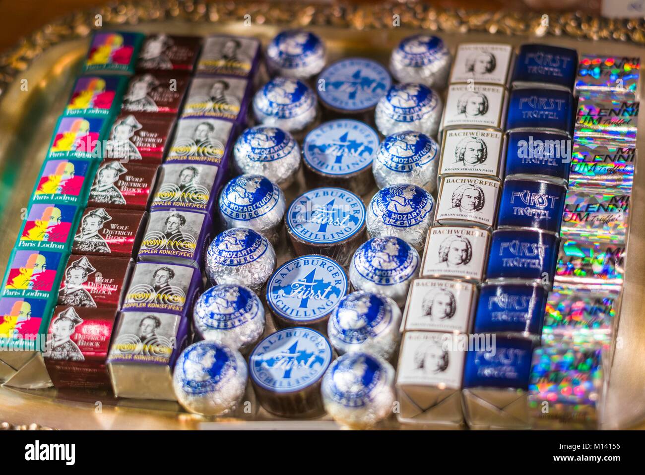 Austria, Salzburgerland, Salzburg, chocolates and candies Stock Photo Alamy