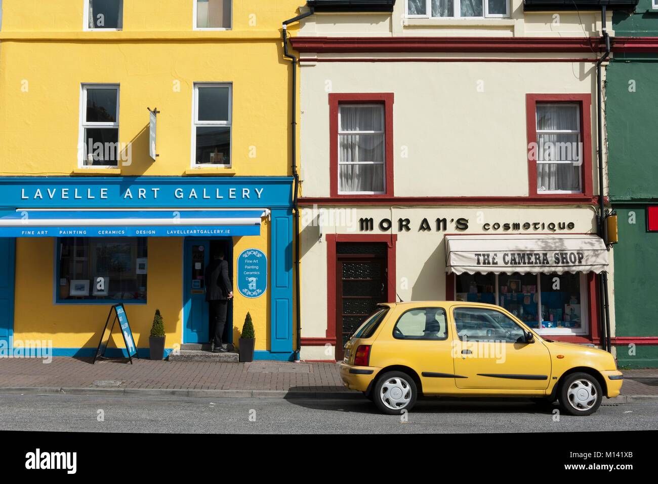 Ireland, County Galway, Clifden, Main Street Stock Photo